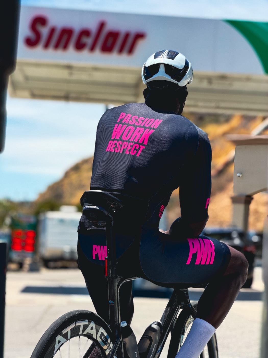 Men's suit back, PASSION WORK RESPECT stacked
