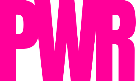 PWR icon mark, hot pink